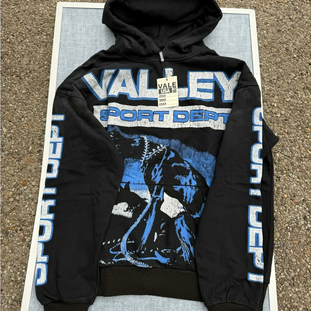 Vale USA Black and Blue Sport Dept Hoodie